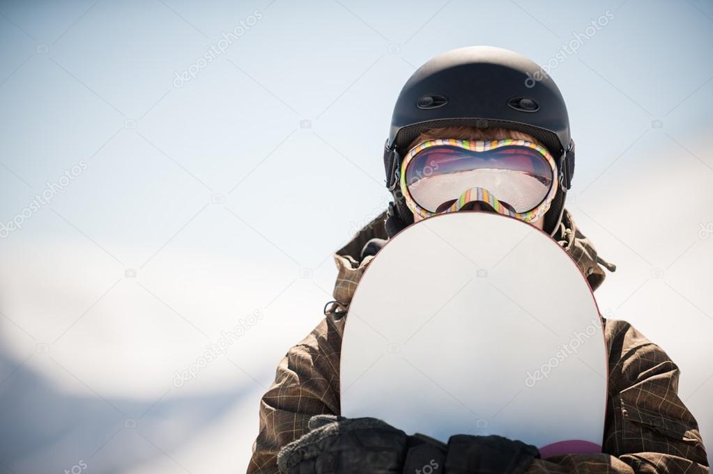 Snowboard and  snowboarder